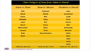 Chart Pedigree of Jesus from Adam to David.png
